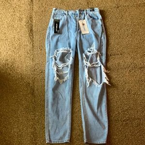 Brand New Simple Society Super High Rise Mom Blue Jean  Button Fly Size 9 / 29